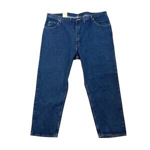 Wrangler Jeans Mens 46 Blue Straight 5 Star Relaxed Fit U-Shape Premium Denim